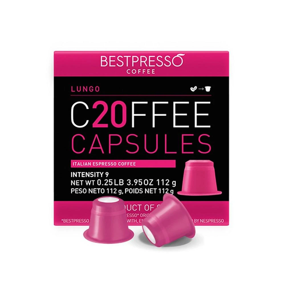 商品Bestpresso|Coffee Lungo Flavor 120 Capsules per Pack for Nespresso Original Machine,价格¥298,第1张图片
