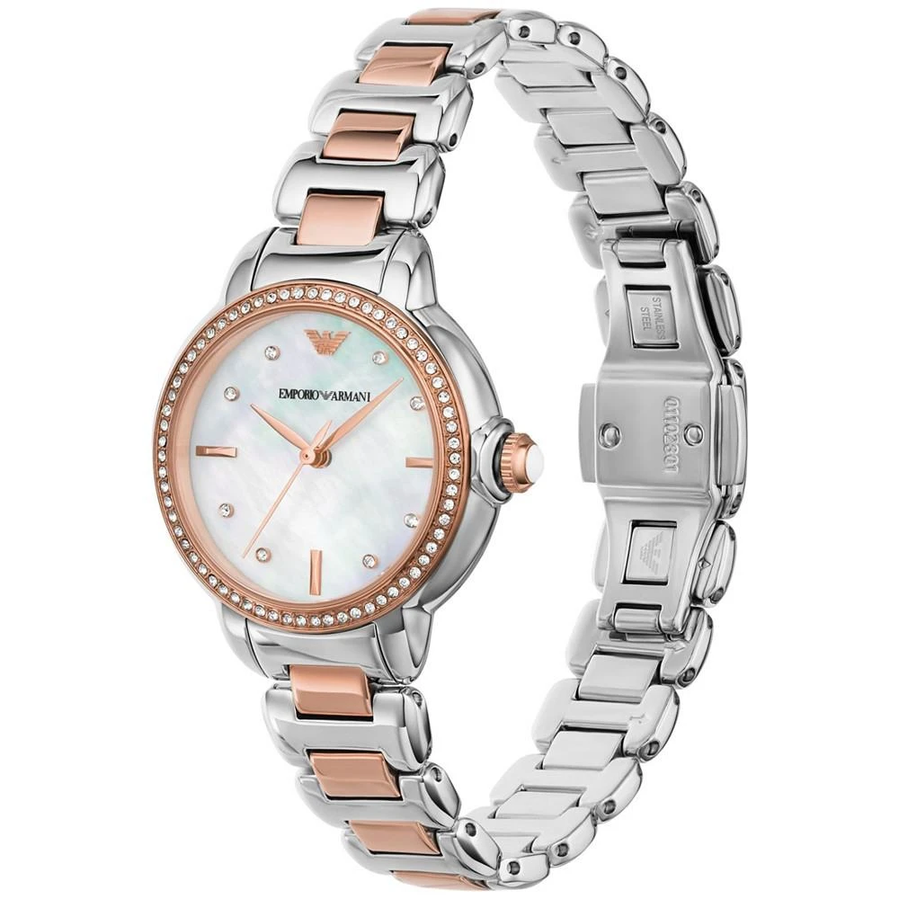 商品Emporio Armani|Women's Two-Tone Stainless Steel Bracelet Watch 32mm,价格¥2388,第2张图片详细描述