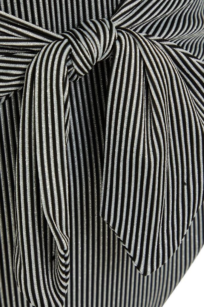 商品Zimmermann|Bellitude tie-front metallic ribbed swimsuit,价格¥2491,第6张图片详细描述