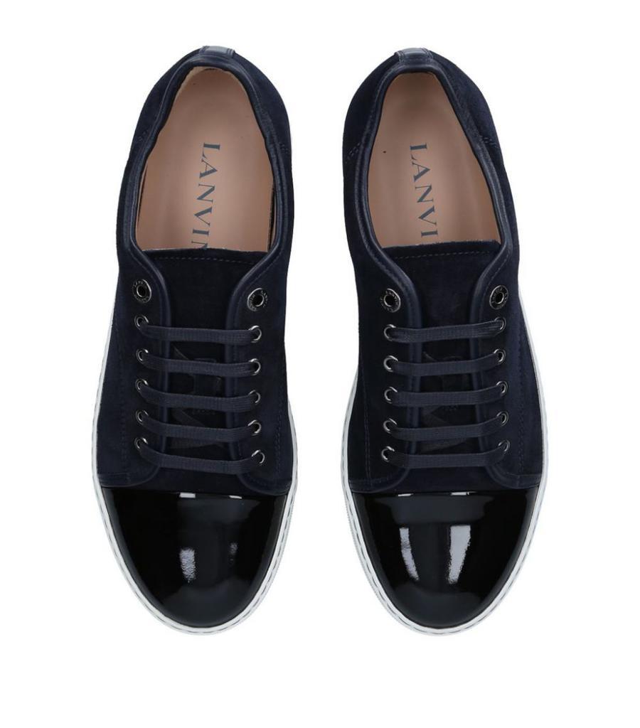 商品Lanvin|Leather Cap-Toe Sneakers,价格¥3155,第6张图片详细描述