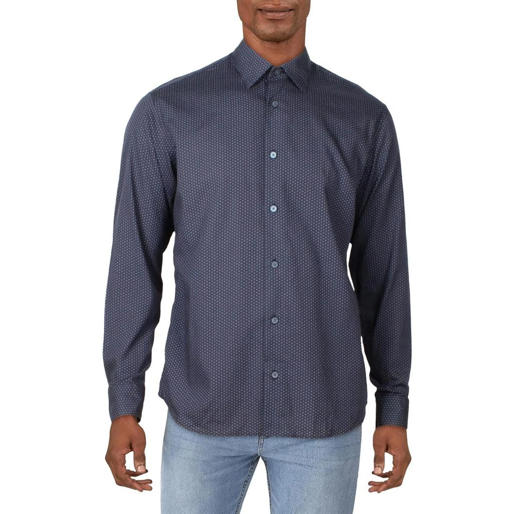 商品Zegna|Zegna Mens Point Collar Polka Dot Button-Down Shirt,价格¥354,第1张图片