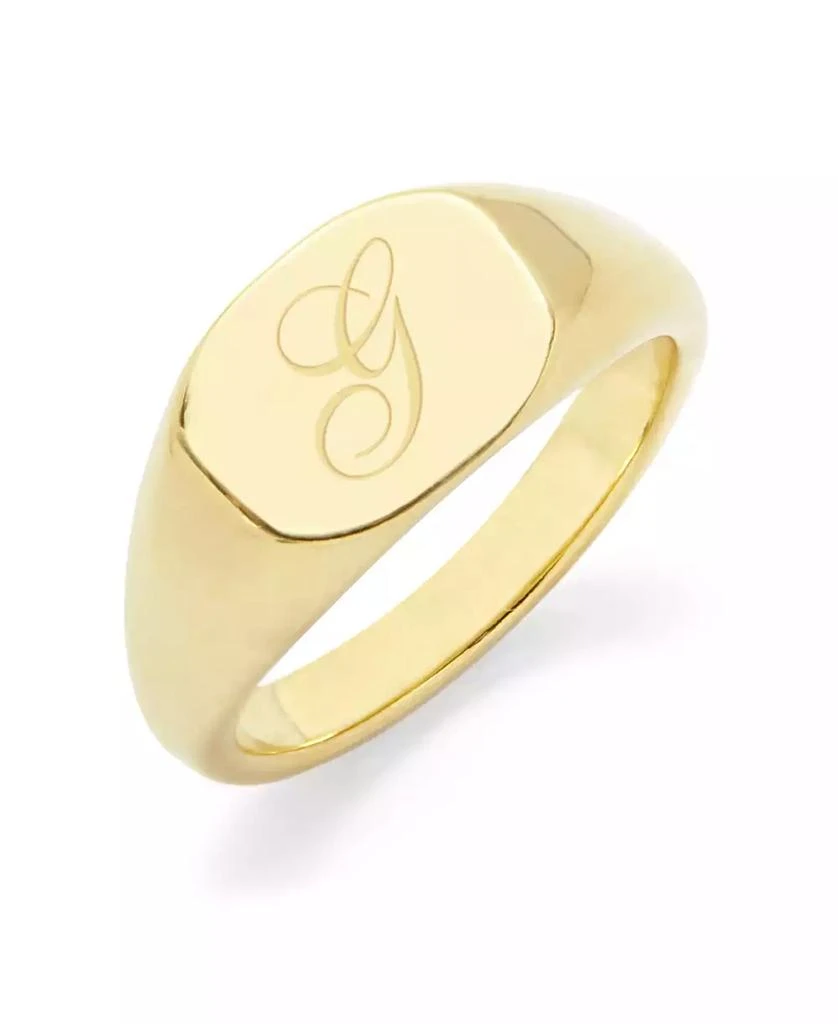 商品brook & york|Reagan Initial Signet Gold-Plated Ring,价格¥557,第1张图片