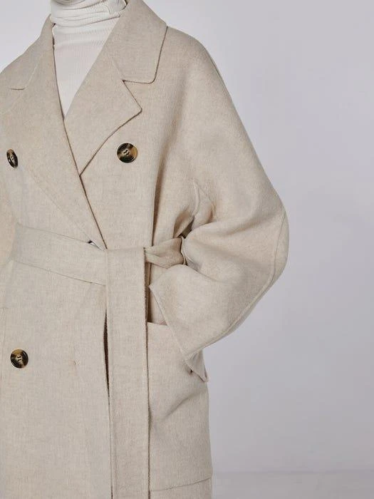 商品MOHAN|Tof Cashmere Double Handmade Coat,价格¥1705,第2张图片详细描述