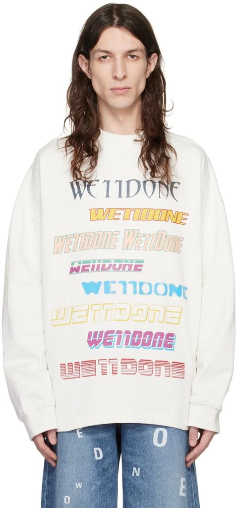 商品We11done|White Printed Sweatshirt,价格¥2655,第1张图片