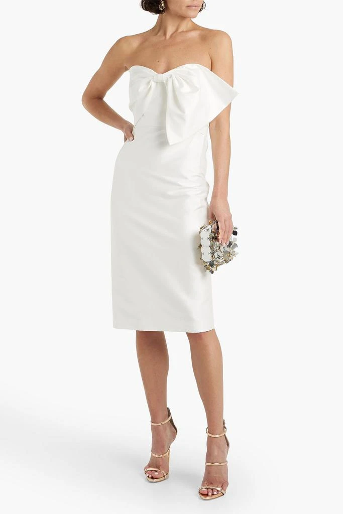 商品Badgley Mischka|Strapless bow-embellished faille midi dress,价格¥563,第2张图片详细描述