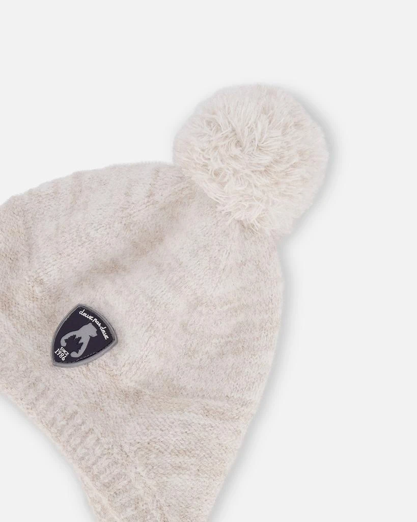 商品Deux par Deux|Peruvian Knit Hat In Champagne White For Baby,价格¥142,第5张图片详细描述