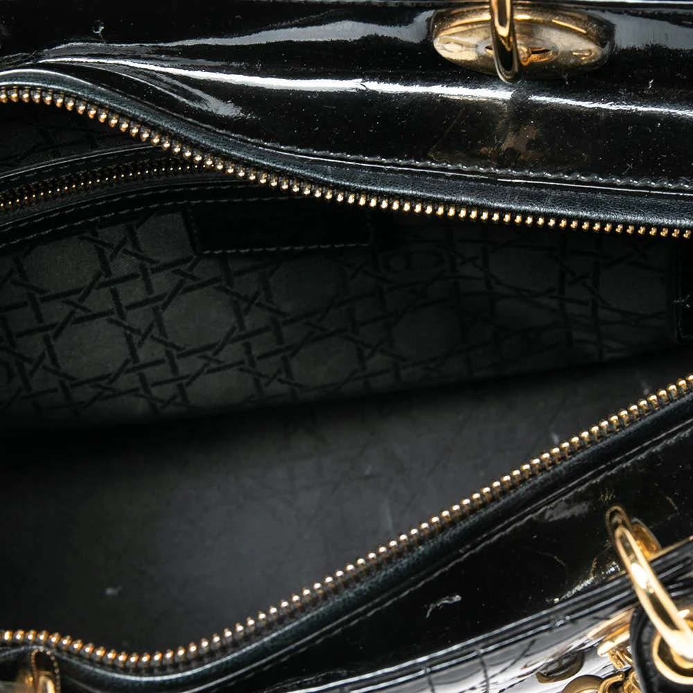 Dior Black Cannage Patent Leather Large Lady Dior Tote 商品