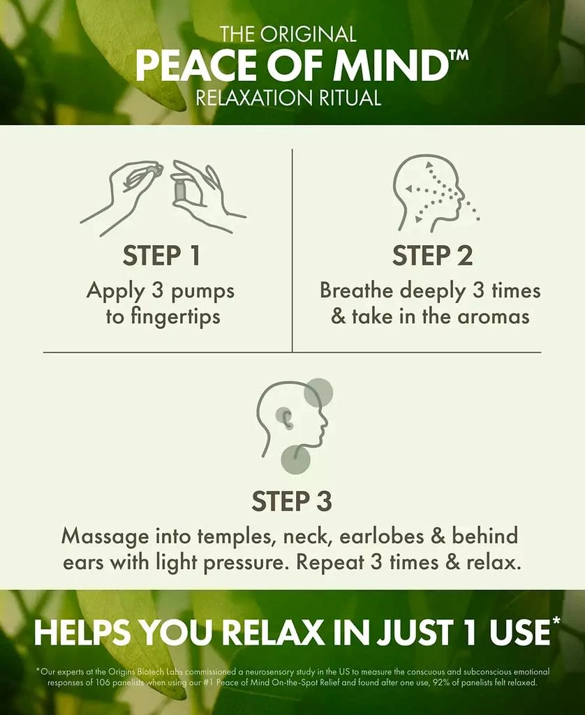 商品Origins|Peace of Mind™ On-The-Spot Sensory Relief, 0.5 oz.,价格¥143,第2张图片详细描述