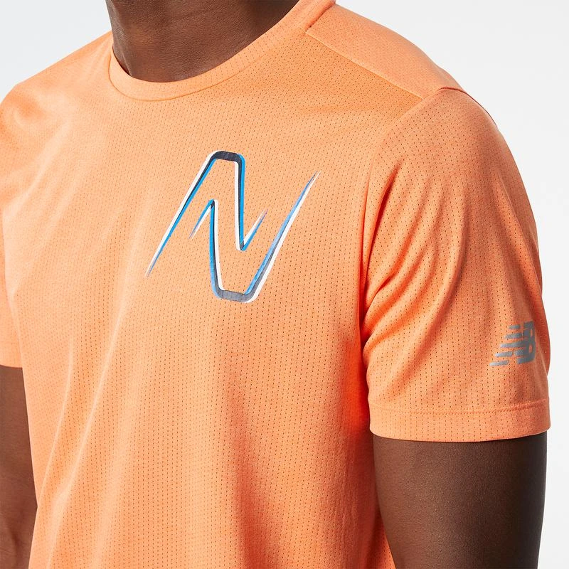 商品New Balance|New Balance Printed Impact Run S/S T-Shirt - Men's,价格¥193,第4张图片详细描述