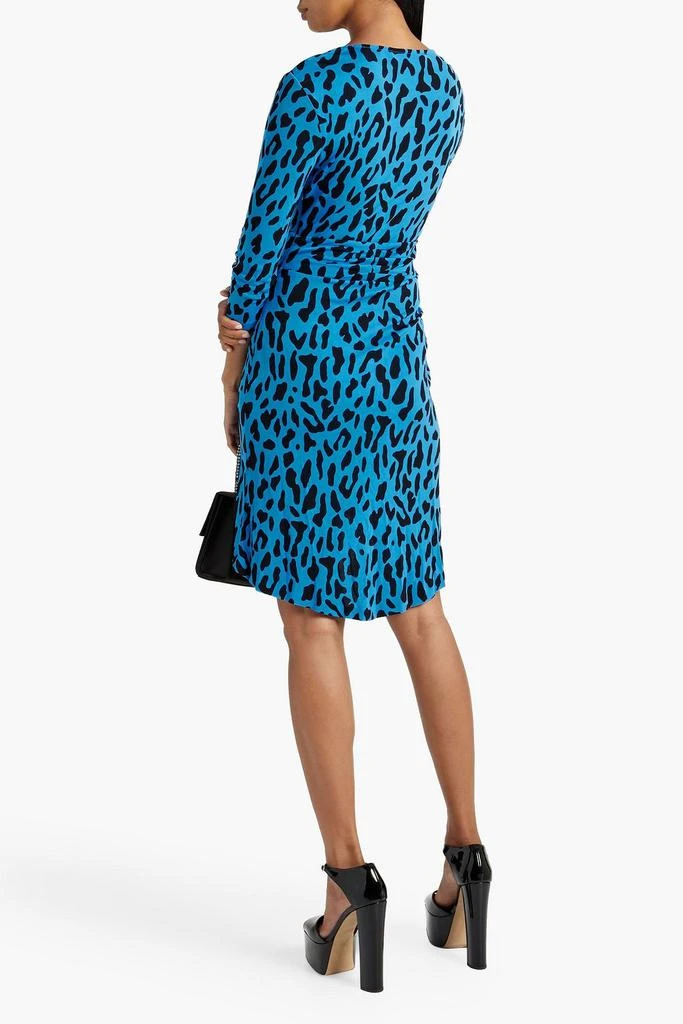 商品Diane von Furstenberg|David pleated leopard-print stretch-jersey mini dress,价格¥807,第3张图片详细描述