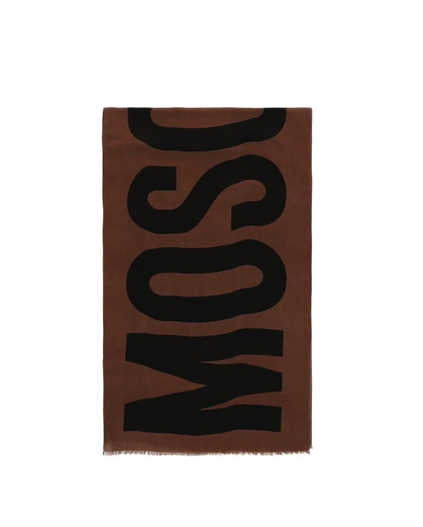 商品Moschino|Logo Print Wool Scarf,价格¥594,第1张图片