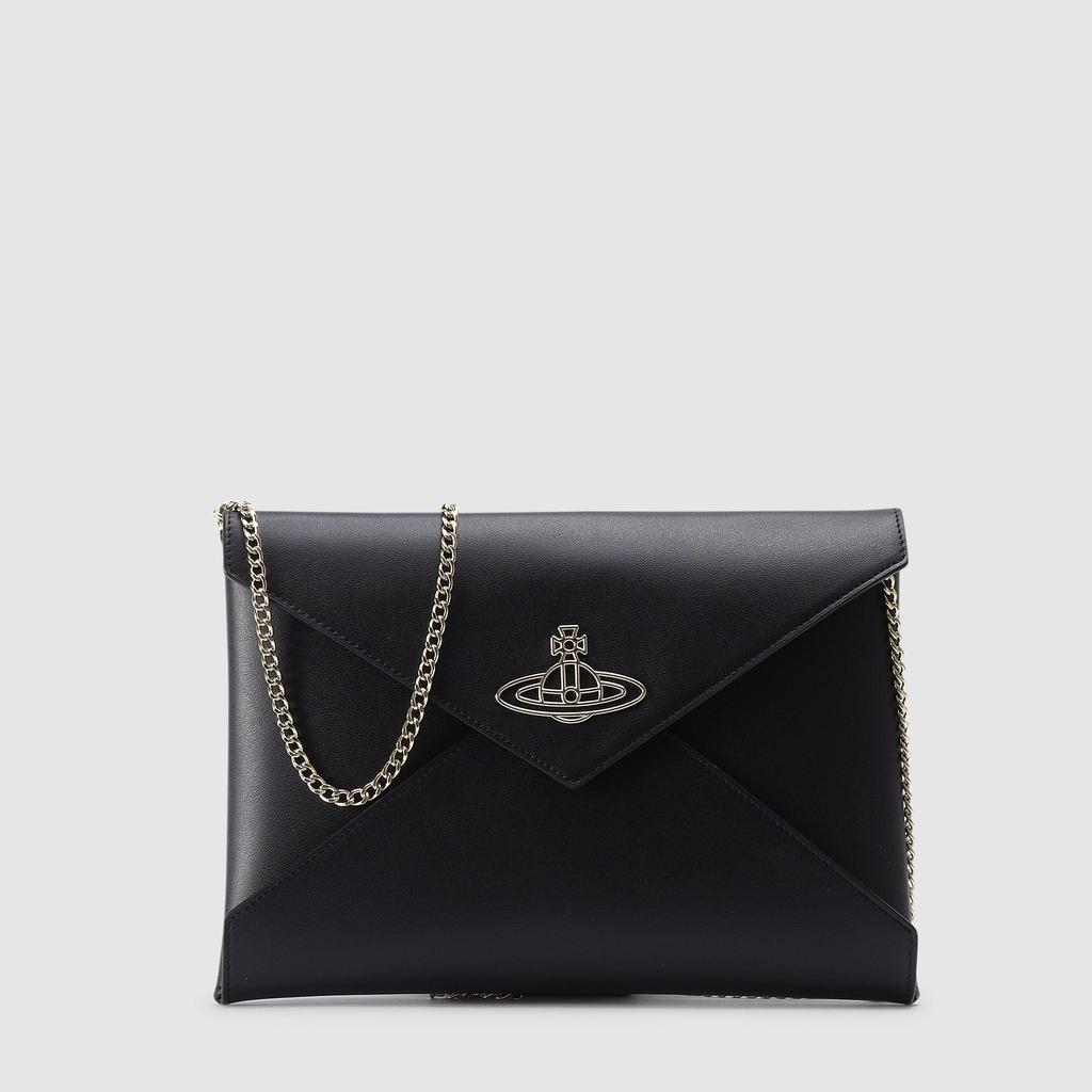 商品Vivienne Westwood|Vivienne Westwood Women's Orb Black Clutch Bag,价格¥1538,第1张图片