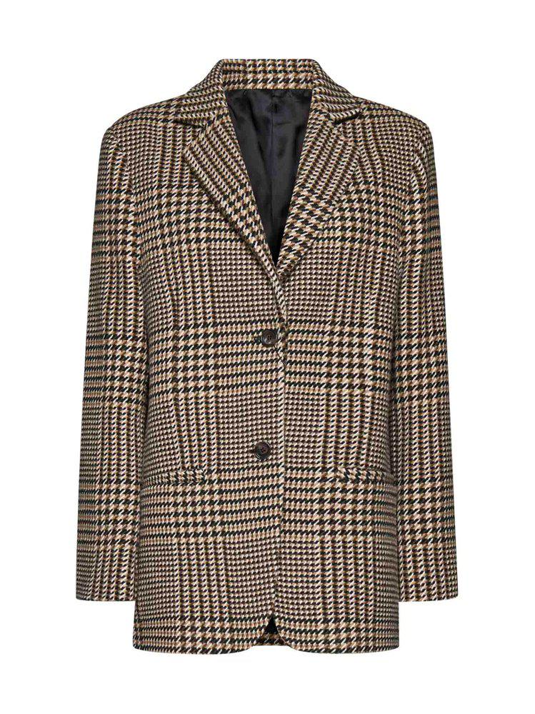 Totême Checkered Button-Up Blazer商品第1张图片规格展示