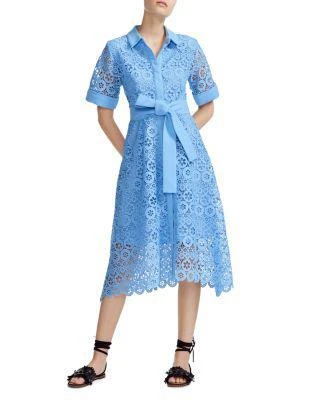 商品Maje|Ralfa Belted Lace Dress,价格¥1648,第1张图片