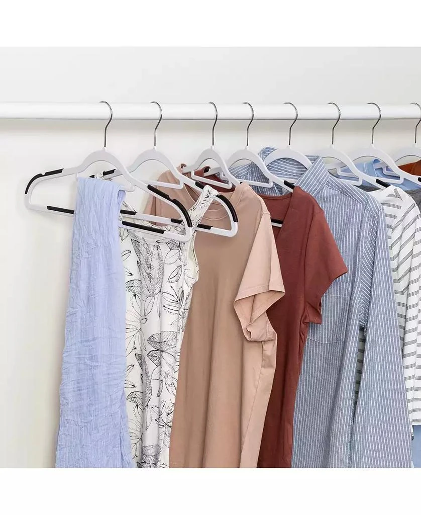 商品Honey Can Do|50-Pack Slim Plastic Hangers with Anti-Slip Rubber Grips,价格¥585,第2张图片详细描述