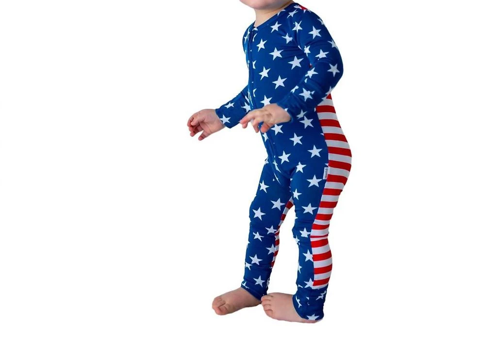 商品Gigi And Max|Baby's Bamboo Pajama USA 4th of July Zip Onesie,价格¥276,第2张图片详细描述