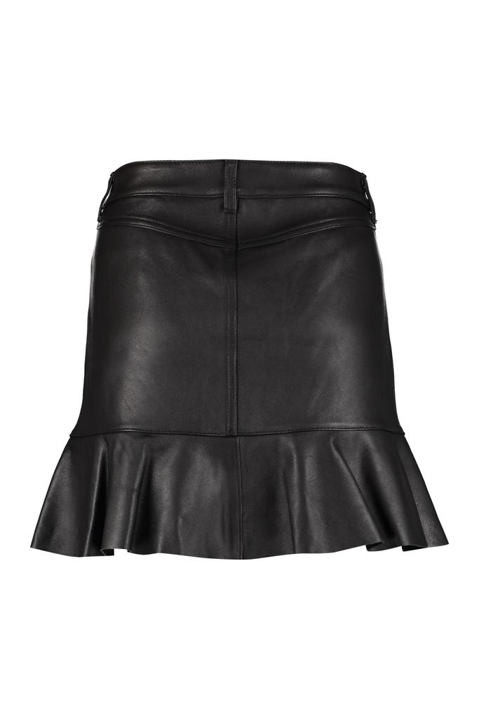 MICHAEL Michael Kors Leather Mini Skirt商品第2张图片规格展示