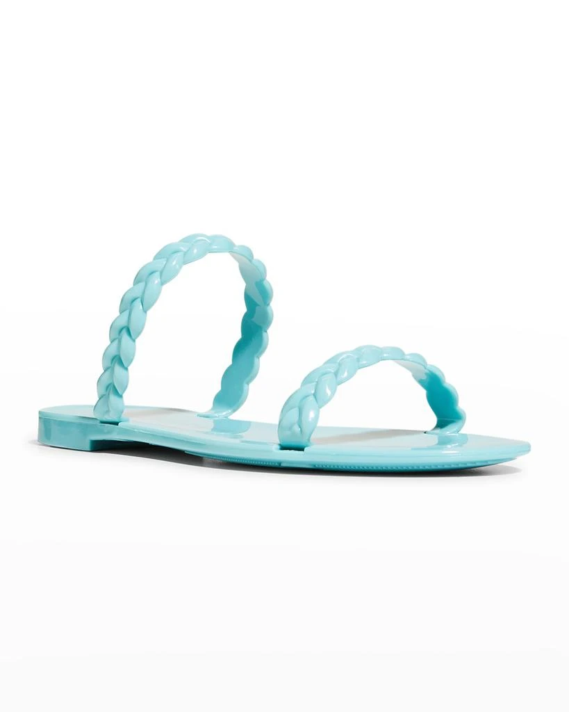 商品Stuart Weitzman|Sawyer Braided Dual-Band Jelly Sandals,价格¥351,第2张图片详细描述