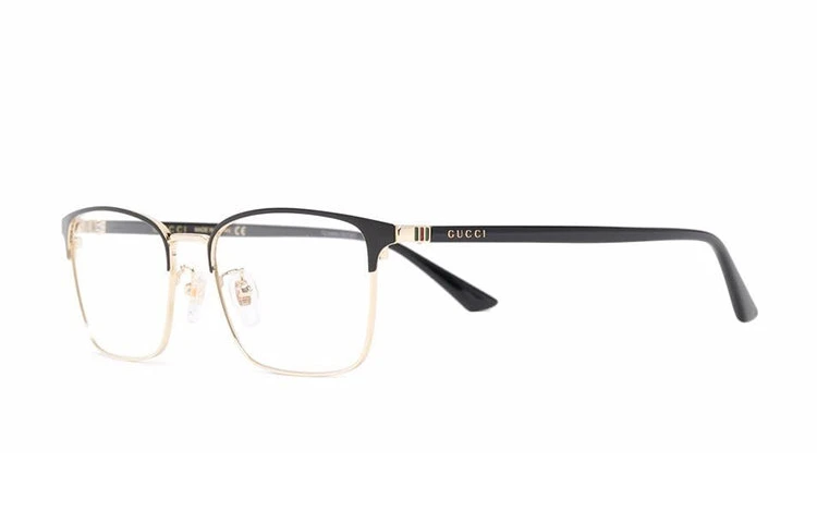 商品[国内直发] Gucci|【可配度数】 古驰 透明镜片黑色镜框 侧边logo标识 塑料金属 方形 光学镜架 男款,价格¥1701,第5张图片详细描述