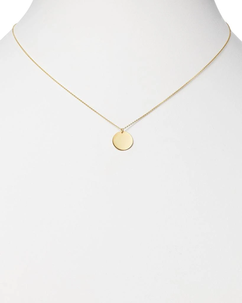 14K Yellow Gold Disc Pendant Necklace, 17" - Exclusive 商品