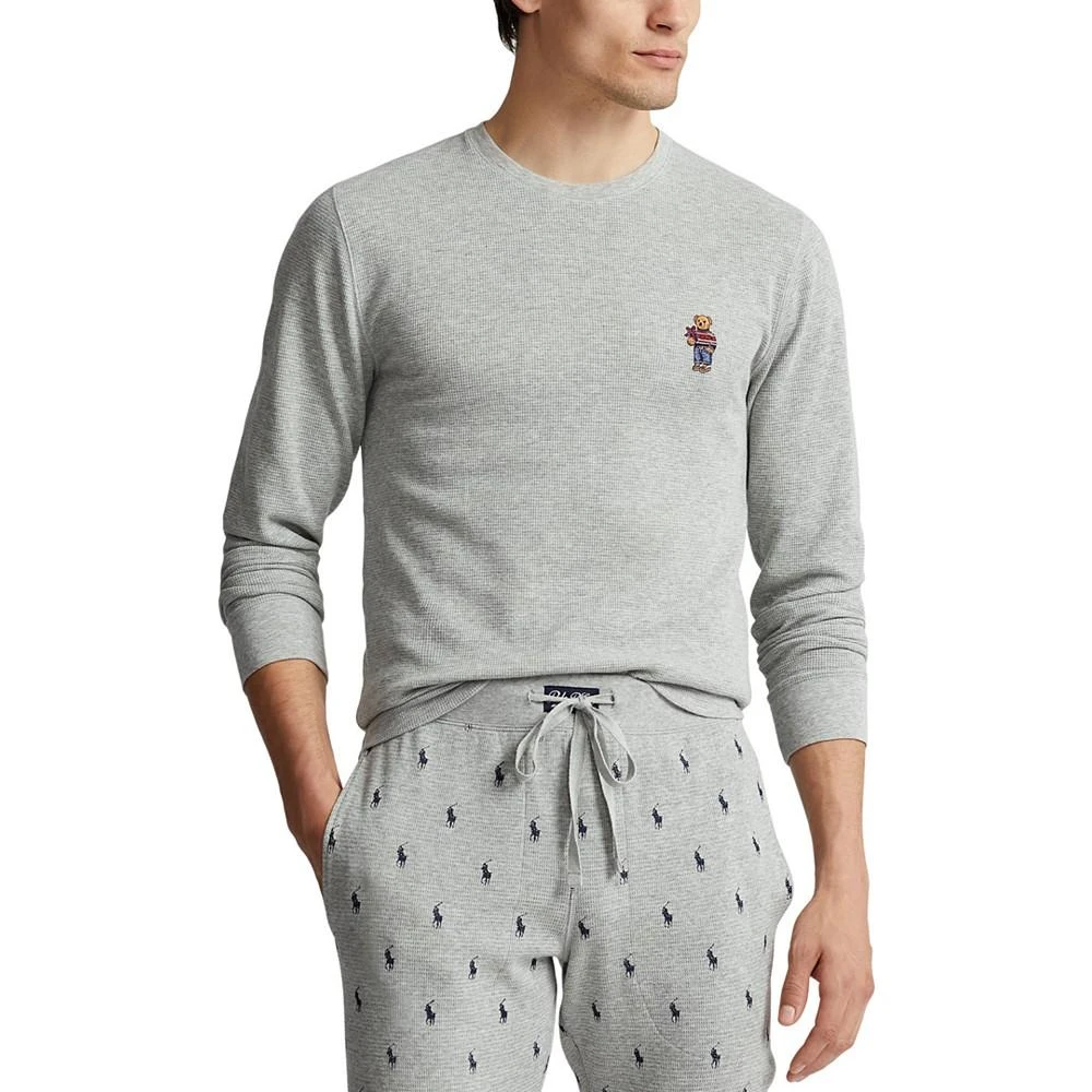 商品Ralph Lauren|Men's Bear Waffle-Knit Thermal Sleep Shirt,价格¥167,第1张图片