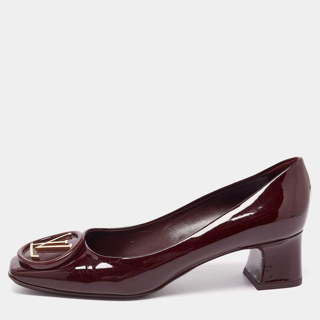 商品[二手商品] Louis Vuitton|Louis Vuitton Burgundy Patent Leather Madeleine Pumps Size 38.5,价格¥4912,第1张图片