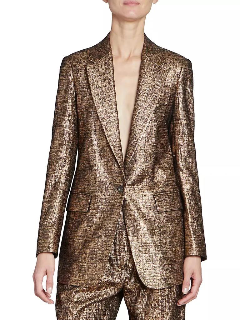 商品Dries Van Noten|Blanchet Metallic Single-Breasted Jacket,价格¥5268,第3张图片详细描述