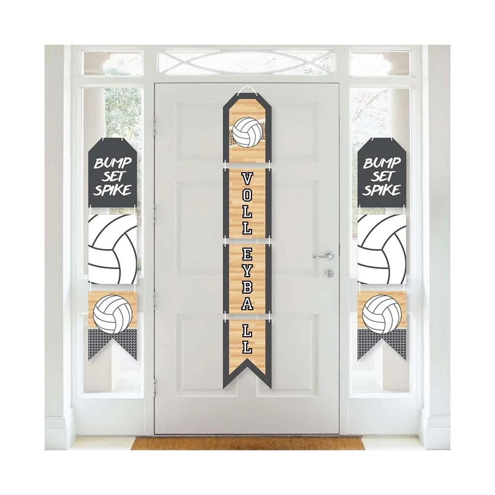 商品Big Dot of Happiness|Bump, Set, Spike - Volleyball - Vertical Paper Door Banners - Indoor Door Decor,价格¥157,第1张图片