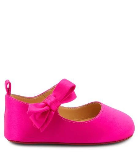 商品Christian Louboutin|Baby Lou Babe satin ballet flats,价格¥2497,第3张图片详细描述