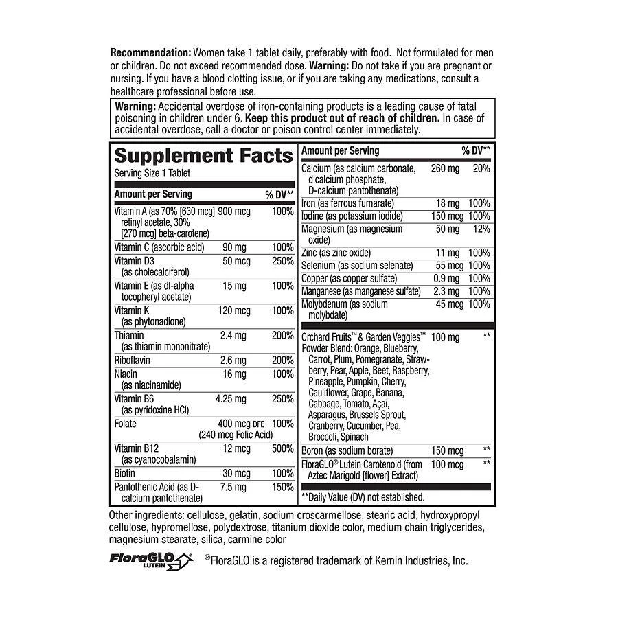 商品Alive!|Women's Energy Multi-Vitamin Tablets,价格¥114,第4张图片详细描述