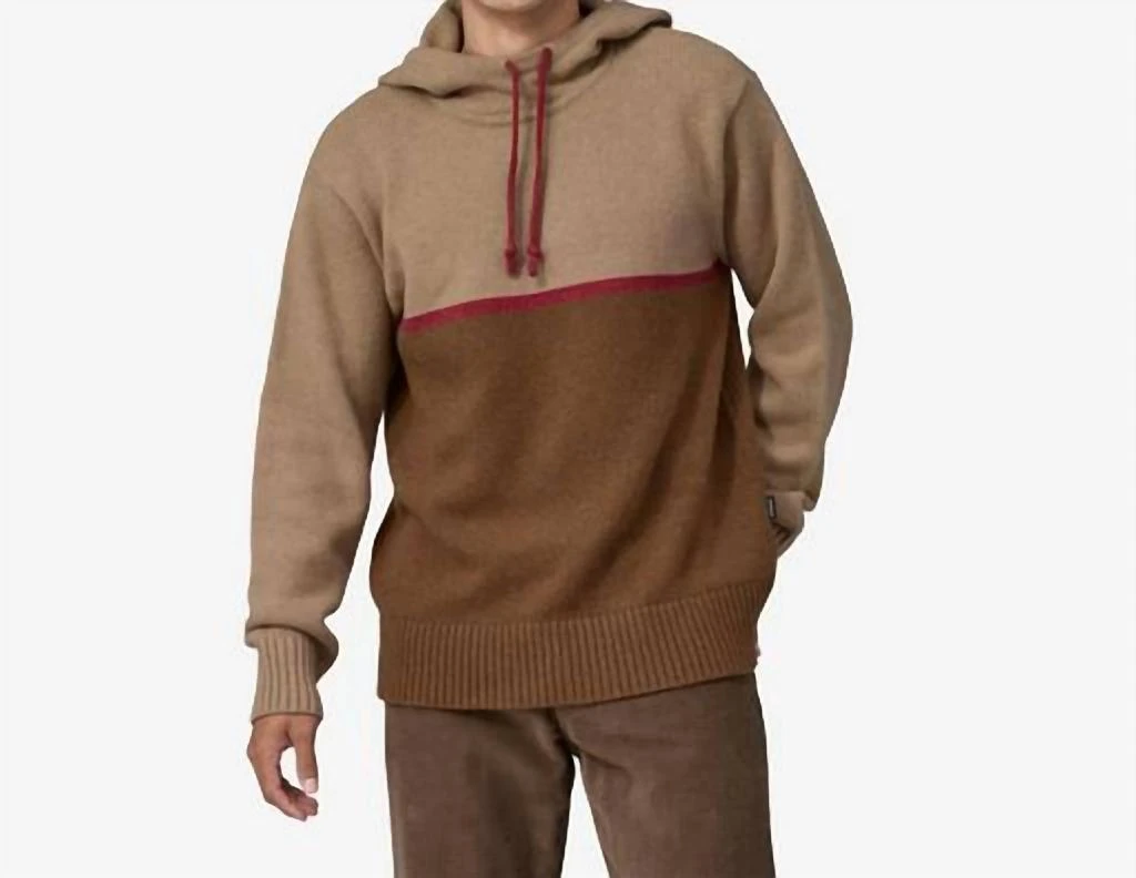 商品Patagonia|Recycled Wool-Blend Sweater Hoody In Nest Brown,价格¥1180,第1张图片