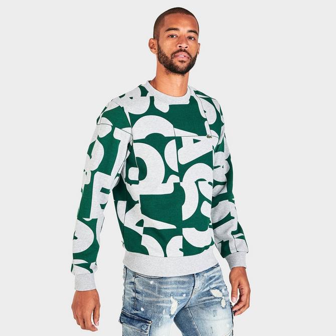 Men's Lacoste Heritage Graphic Print Crewneck Sweatshirt商品第3张图片规格展示