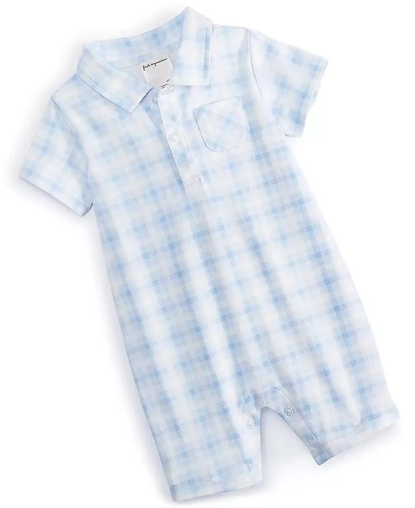 商品First Impressions|Baby Boys Friendship Plaid Sunsuit, Created for Macy's,价格¥68,第1张图片