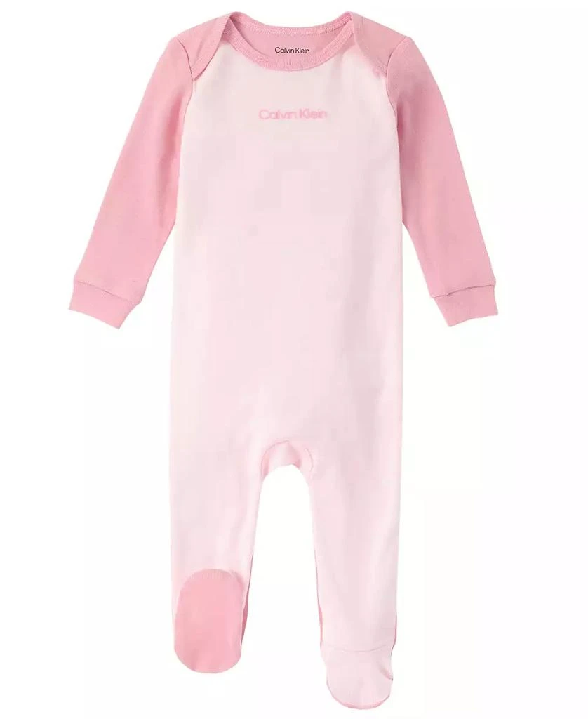 商品Calvin Klein|Baby Boys or Girls Organic Cotton Footed Coverall,价格¥97,第1张图片