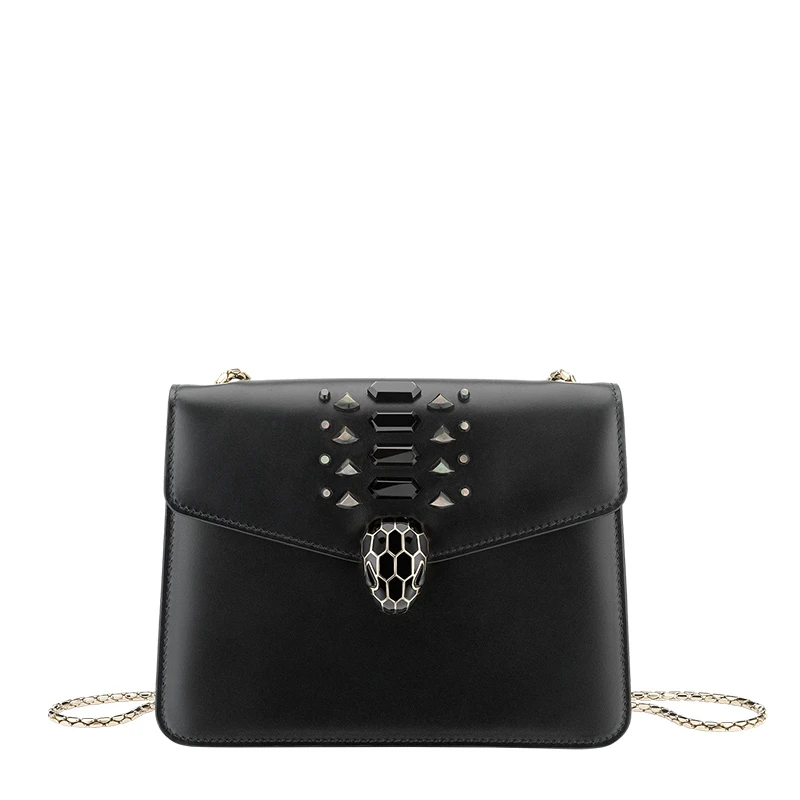 商品[国内直发] BVLGARI|BVLGARI 黑色女士单肩包 289213,价格¥23400,第1张图片