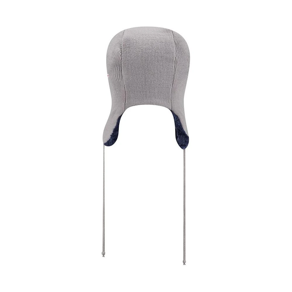 商品New Era|Men's Silver New England Patriots Helmet Head Trapper Knit Hat,价格¥261,第3张图片详细描述