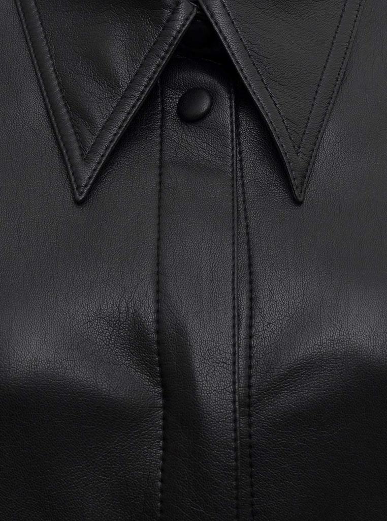 Nanushka Black Vegan Leather Shirt商品第3张图片规格展示