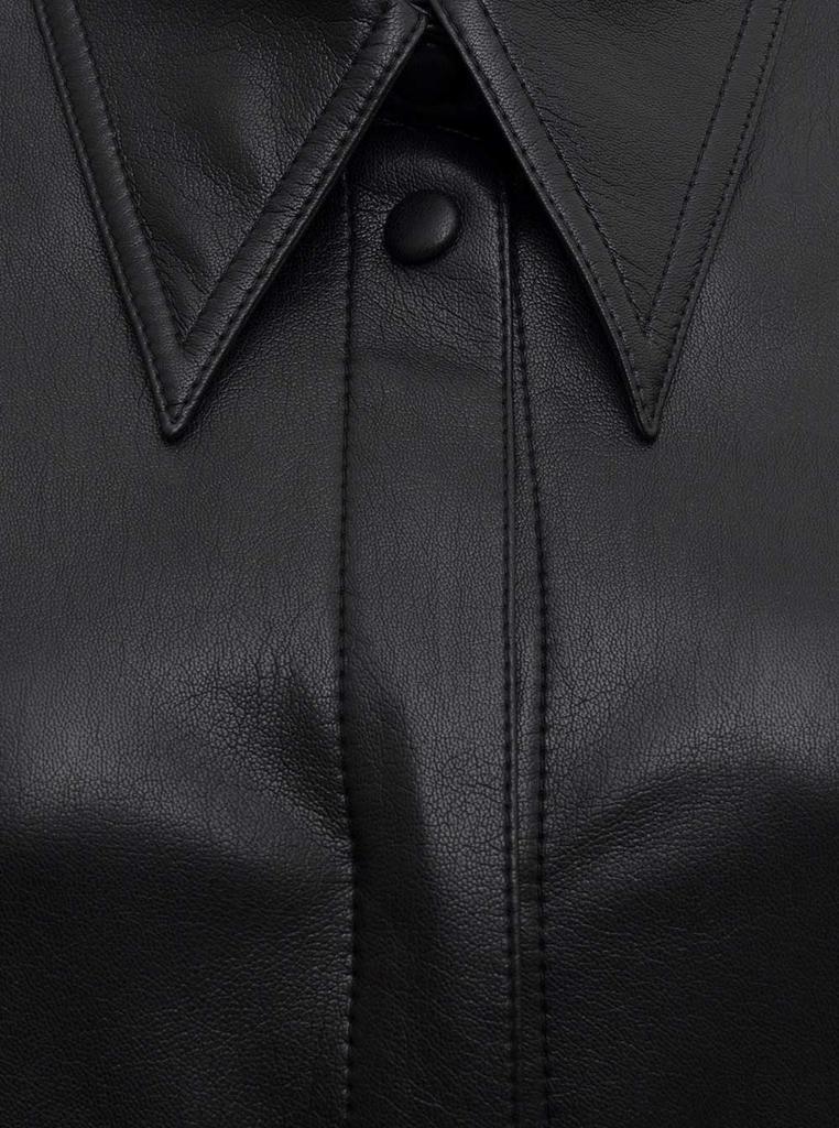 商品Nanushka|Nanushka Black Vegan Leather Shirt,价格¥2458,第5张图片详细描述