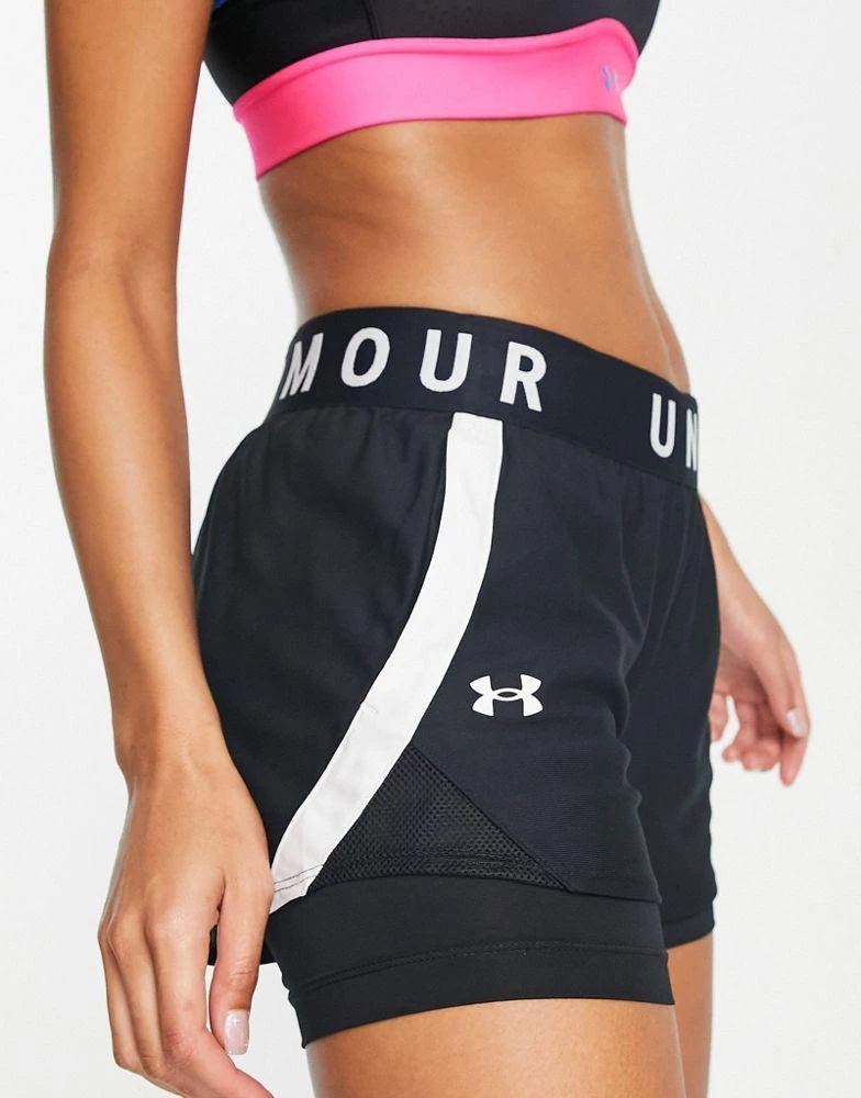商品Under Armour|Under Armour Play Up2.0 2 in 1 shorts in black,价格¥193,第3张图片详细描述