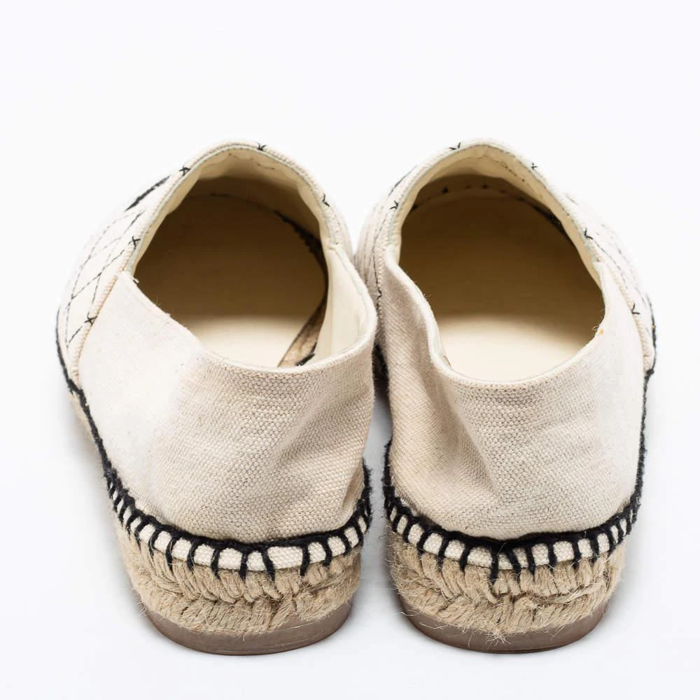 商品[二手商品] Chanel|Chanel Beige Canvas Biarritz CC Espadrilles Size 39,价格¥4374,第5张图片详细描述
