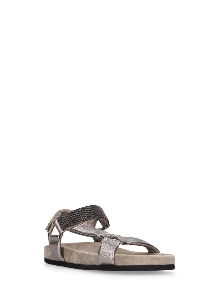 商品Brunello Cucinelli|Laminated Leather Sandals,价格¥2712,第1张图片详细描述