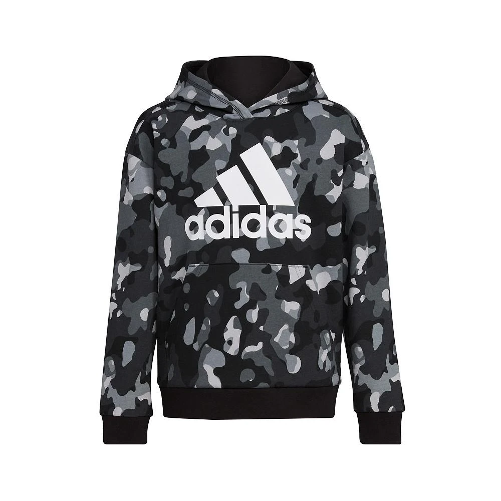 商品Adidas|Little Boys Long Sleeves Core Camo Allover Print Hooded Pullover,价格¥203,第1张图片