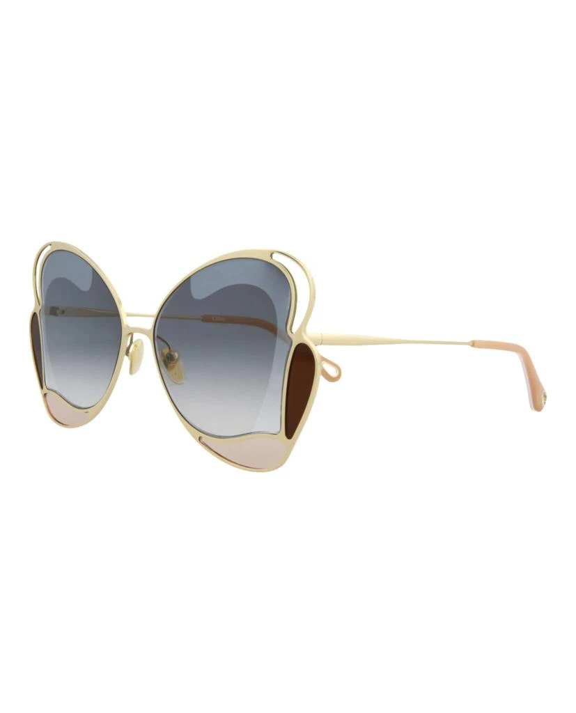 Cat Eye-Frame Metal Sunglasses 商品