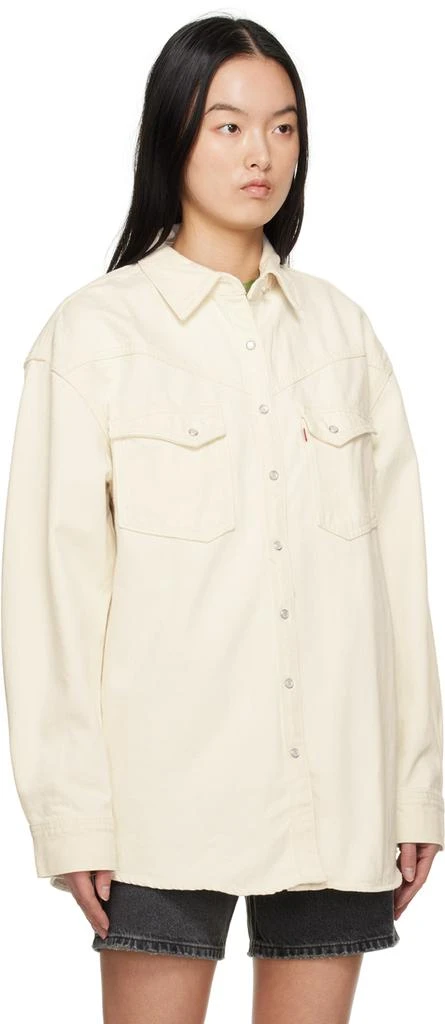 商品Levi's|Off-White Relaxed-Fit Denim Shirt,价格¥732,第2张图片详细描述