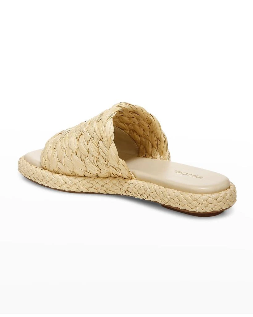 商品Vince|Rumi Raffia Flat Slide Sandals,价格¥402,第3张图片详细描述