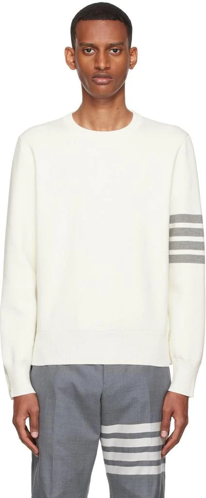 商品Thom Browne|Off-White 4-Bar Sweater,价格¥4654,第1张图片