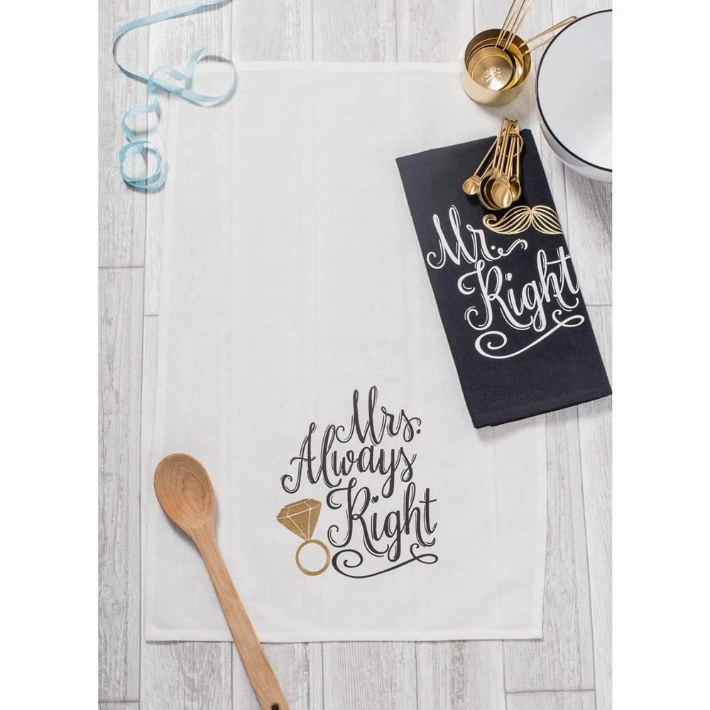 商品Design Imports|Mr. Mrs. Printed Dishtowel Set of 2,价格¥172,第3张图片详细描述