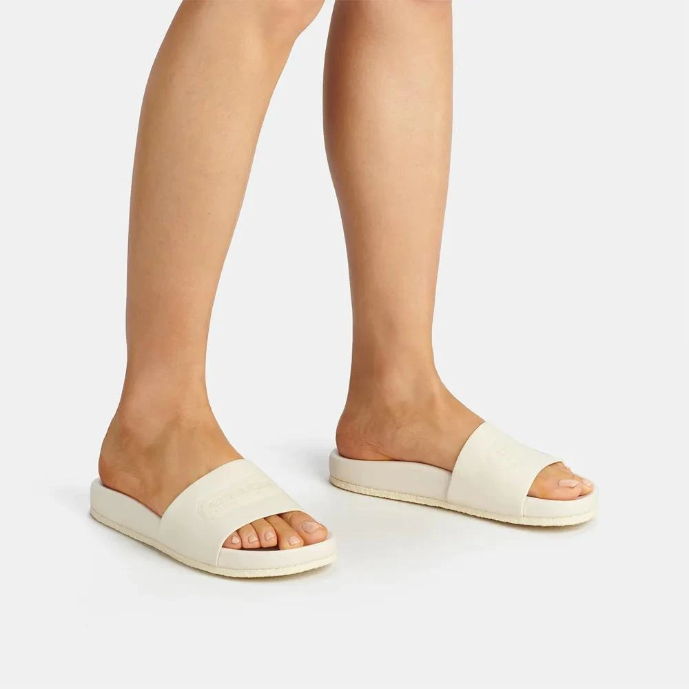 商品Coach|Coach Women's Alexis Leather Slide Sandals,价格¥248,第1张图片