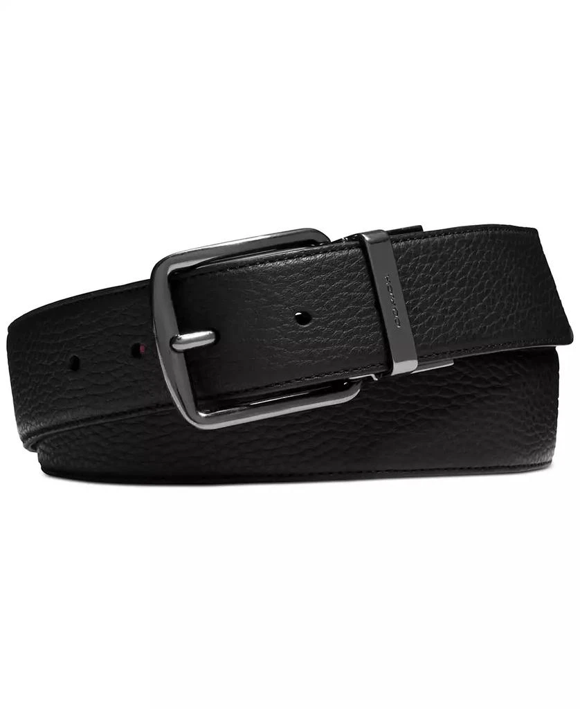 商品Coach|男士时尚鹅卵石纹皮带38毫米宽,价格¥1458,第1张图片