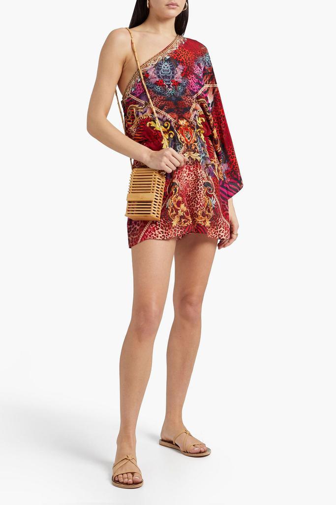 商品Camilla|One-shoulder embellished printed silk crepe de chine playsuit,价格¥2365,第6张图片详细描述